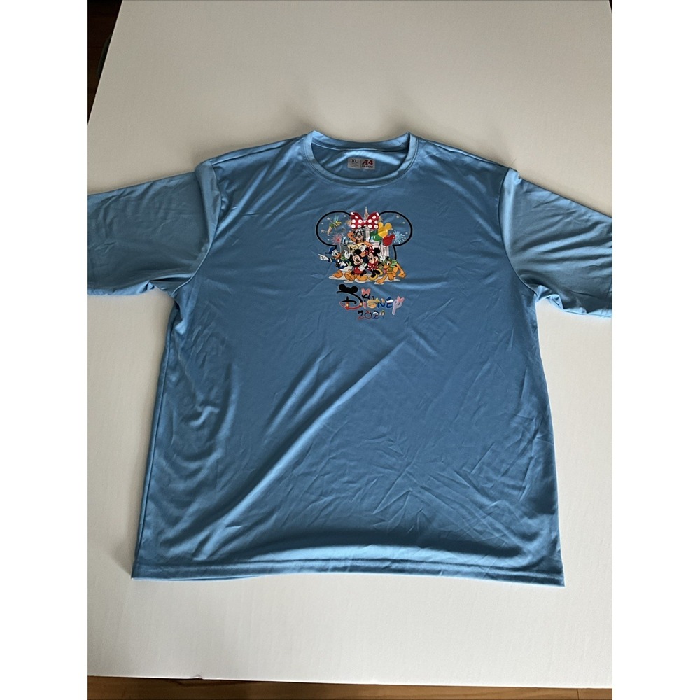 Disney World 2021 Mickey Minnie Donald Pluto Blue Graphic T-Shirt Adult XL